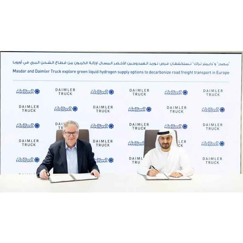 Daimler Trucks, i samarbeid med Masdar, planlegger å eksportere grønt flytende hydrogen til Europa