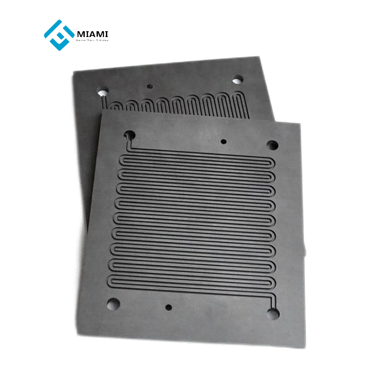 Ikke-permeable grafitt-hydrogenbrenselcellebipolare plater